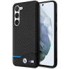 BMW BMHCS23M22NBCK Leather Carbon pevné puzdro pre Samsung Galaxy S23+ (S916), čierne