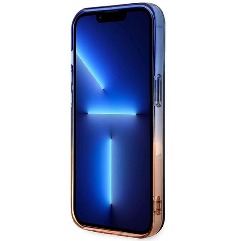 BMW BMHMP14XHTGE Gradient Bumper pevné puzdro pre Apple iPhone 14 Pro Max, sivé, MagSafe