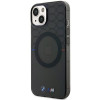 BMW BMHMP14SHGPK Pattern MagSafe pevné puzdro pre Apple iPhone 14, sivé