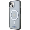 BMW BMHMP14MHCRS Silver Ring MagSafe pevné puzdro pre Apple iPhone 14 Plus / 15 Plus, priehľadné