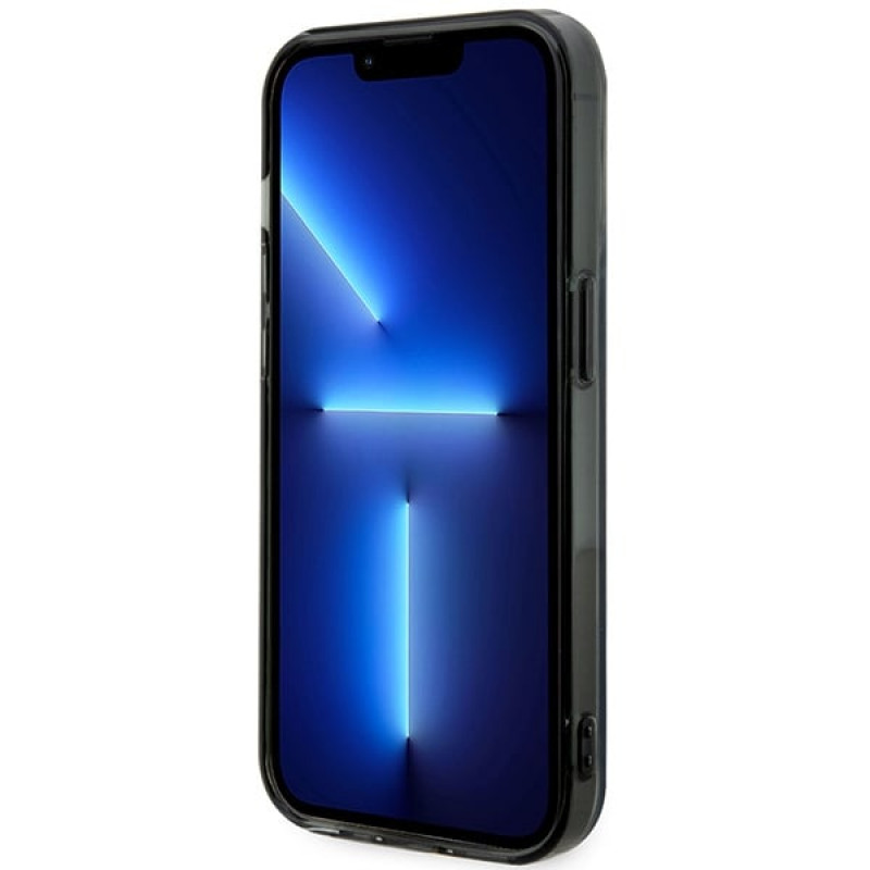 BMW BMHMP14XHCRS strieborný prsteň MagSafe pevné puzdro pre Apple iPhone 14 Pro Max, transparentné