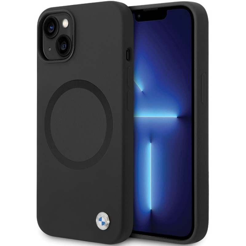 BMW BMHMP14SSILBK2 Signature Liquid Silicone MagSafe puzdro pre Apple iPhone 14, čierne