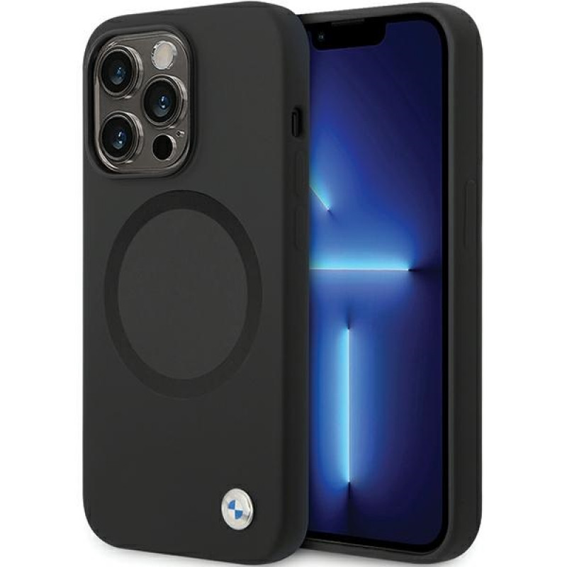 BMW BMHMP14XSILBK2 Signature Liquid Silicone MagSafe puzdro pre Apple iPhone 14 Pro Max, čierne
