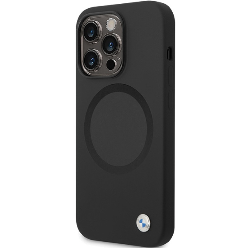 BMW BMHMP14LSILBK2 Signature Liquid Silicone MagSafe puzdro pre Apple iPhone 14 Pro, čierne