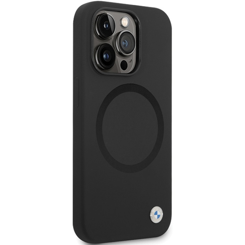 BMW BMHMP14LSILBK2 Signature Liquid Silicone MagSafe puzdro pre Apple iPhone 14 Pro, čierne