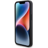 BMW BMHCP15L22RFGK kožené puzdro s diamantovým vzorom pre Apple iPhone 15 Pro, čierne