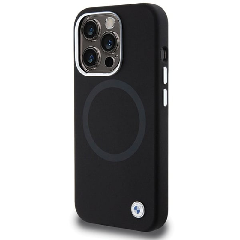 BMW BMHMP15LSILBK2 Signature Liquid Silicone MagSafe puzdro pre Apple iPhone 15 Pro, čierne