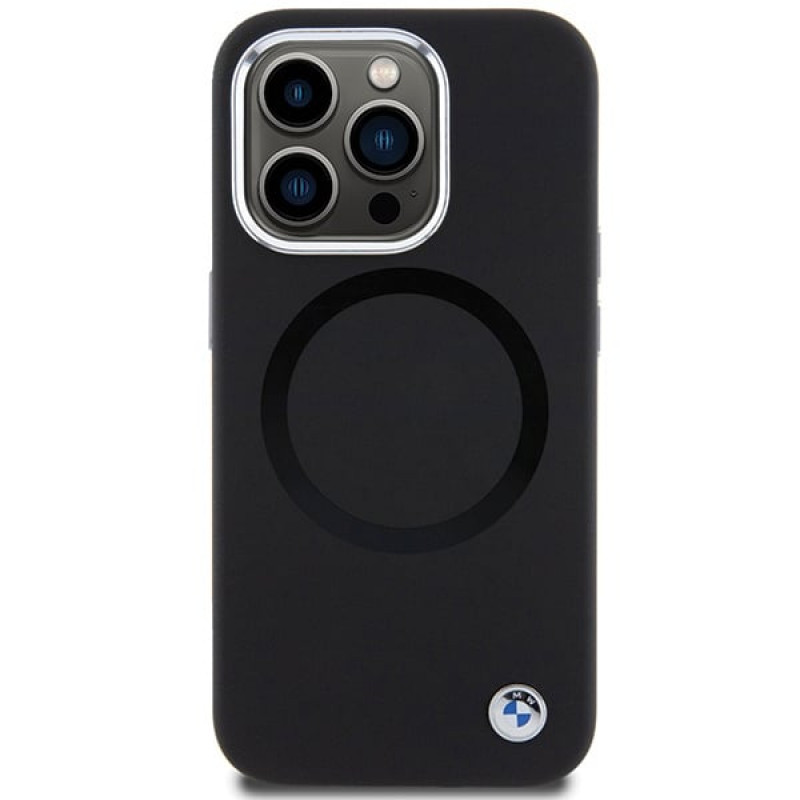 BMW BMHMP15LSILBK2 Signature Liquid Silicone MagSafe puzdro pre Apple iPhone 15 Pro, čierne
