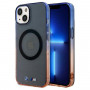 BMW BMHMP15MHTGE Gradient Bumper MagSafe pevné puzdro pre Apple iPhone 15 Plus / 14 Plus, sivé