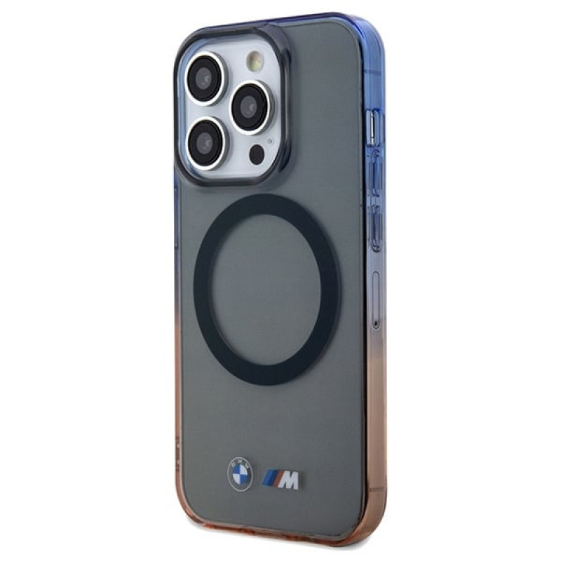BMW BMHMP15XHTGE Gradient Bumper MagSafe Hardcase pre Apple iPhone 15 Pro Max, sivé
