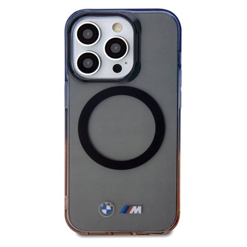 BMW BMHMP15XHTGE Gradient Bumper MagSafe Hardcase pre Apple iPhone 15 Pro Max, sivé