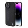 BMW BMHMP15SSLLBK Signature Logo Imprint MagSafe pevné puzdro pre Apple iPhone 15, čierne