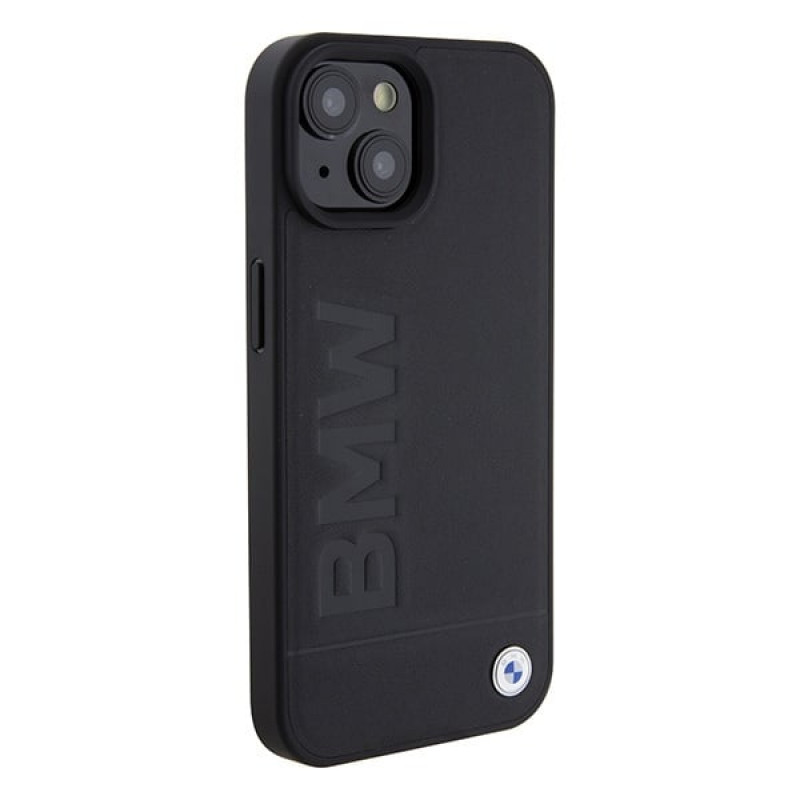 BMW BMHMP15SSLLBK Signature Logo Imprint MagSafe pevné puzdro pre Apple iPhone 15, čierne