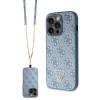 Guess GUHCP15LP4TDSCPB Crossbody 4G Metal Logo pevné puzdro pre Apple iPhone 15 Pro, modré