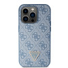 Guess GUHCP15LP4TDSCPB Crossbody 4G Metal Logo pevné puzdro pre Apple iPhone 15 Pro, modré