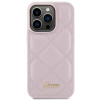 Guess GUHCP15LPSQSQSP Quilted Metal Logo Hardcase pre Apple iPhone 15 Pro, ružový