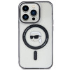 Karl Lagerfeld KLHMP15LHKHNOTK IML Karl's Head MagSafe puzdro pre Apple iPhone 15 Pro, transparentné