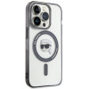 Karl Lagerfeld KLHMP15LHKHNOTK IML Karl's Head MagSafe puzdro pre Apple iPhone 15 Pro, transparentné
