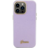 Guess GUHCP15XPGMCSL Glitter Glossy Script puzdro hardcase pre Apple iPhone 15 Pro Max, orgovánová