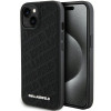 Karl Lagerfeld KLHCP15SPQKPMK Quilted K Pattern pevné puzdro pre Apple iPhone 15, čierne