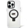 Karl Lagerfeld KLHMP15LHMRSKHH Ring Stand Karl Head MagSafe pevné puzdro pre Apple iPhone 15 Pro