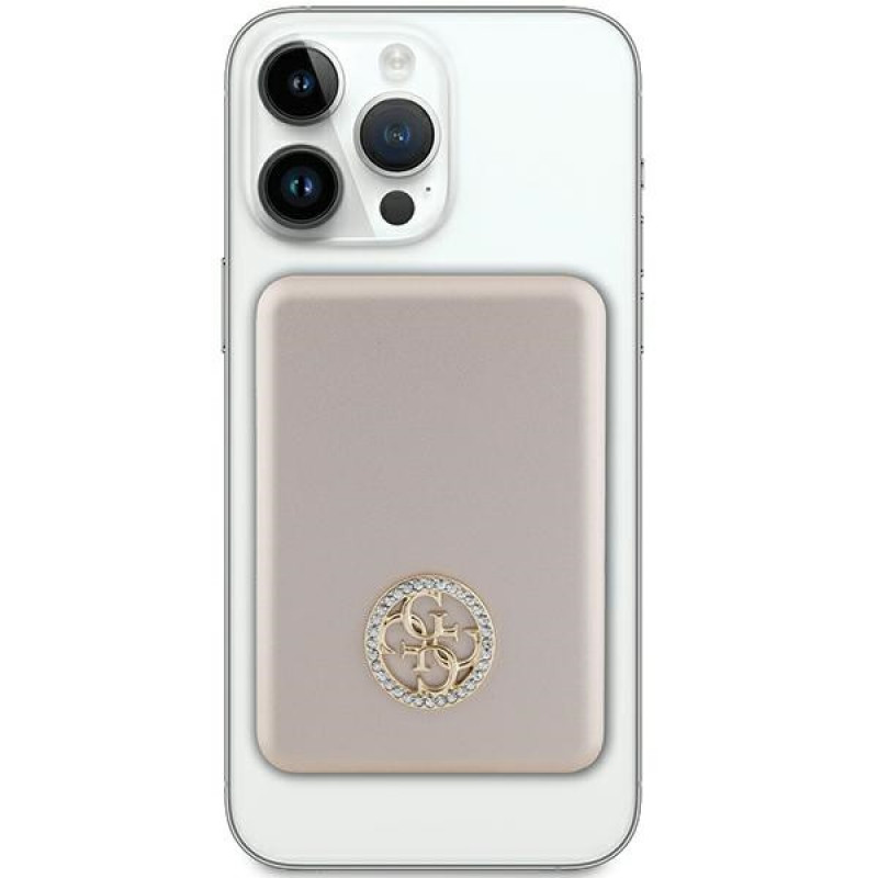 Guess GUPBM3AL4DMD powerbanka 3000 mAh, 5 W, MagSafe 4G Strassed Metal Logo, zlatá