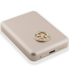 Guess GUPBM3AL4DMD powerbanka 3000 mAh, 5 W, MagSafe 4G Strassed Metal Logo, zlatá