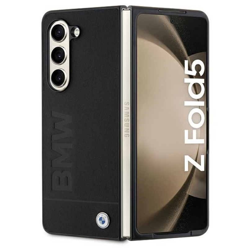 BMW BMHCZFD5SLLBK Signature Logo Imprint Hardcase pre Samsung Galaxy Z Fold5, čierny