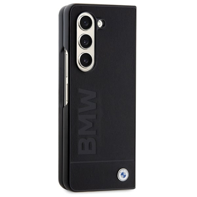 BMW BMHCZFD5SLLBK Signature Logo Imprint Hardcase pre Samsung Galaxy Z Fold5, čierny