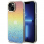 Guess GUHCP15SHDECMI IML Faceted Mirror Disco Iridescent pevné puzdro pre Apple iPhone 15, viacfarebné