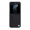 BMW BMHCZF5SLLBK kožené puzdro Hardcase s ražbou pre Samsung Galaxy Z Flip5, čierne