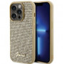 Guess GUHCP15LPMSDGSD Disco Metal Script pevné puzdro pre Apple iPhone 15 Pro, zlaté
