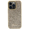 Guess GUHCP15LPMSDGSD Disco Metal Script pevné puzdro pre Apple iPhone 15 Pro, zlaté