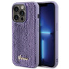 Guess GUHCP15XPSFDGSU Sequin Script Metal pevné puzdro pre Apple iPhone 15 Pro Max, fialové