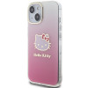 Hello Kitty HKHCP15SHDGKEP IML Gradient Electrop Kitty Head pevné puzdro pre Apple iPhone 15 6,1", ružové