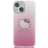 Hello Kitty HKHCP15SHDGKEP IML Gradient Electrop Kitty Head pevné puzdro pre Apple iPhone 15 6,1", ružové