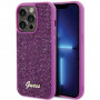 Guess GUHCP15XPMSDGSF Disco Metal Script pevné puzdro pre Apple iPhone 15 Pro Max, fialové