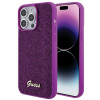 Guess GUHCP15XPMSDGSF Disco Metal Script pevné puzdro pre Apple iPhone 15 Pro Max, fialové