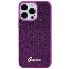 Guess GUHCP15XPMSDGSF Disco Metal Script pevné puzdro pre Apple iPhone 15 Pro Max, fialové