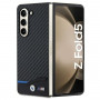 BMW BMHCZFD522NBCK kožené carbonové puzdro Hardcase pre Samsung Galaxy Z Fold5, čierne