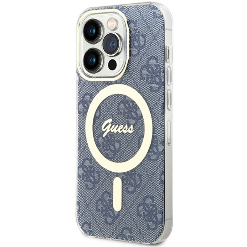 Guess GUHMP15XH4STB Apple iPhone 15 Pro Max hardcase IML 4G MagSafe, modrý (outlet)