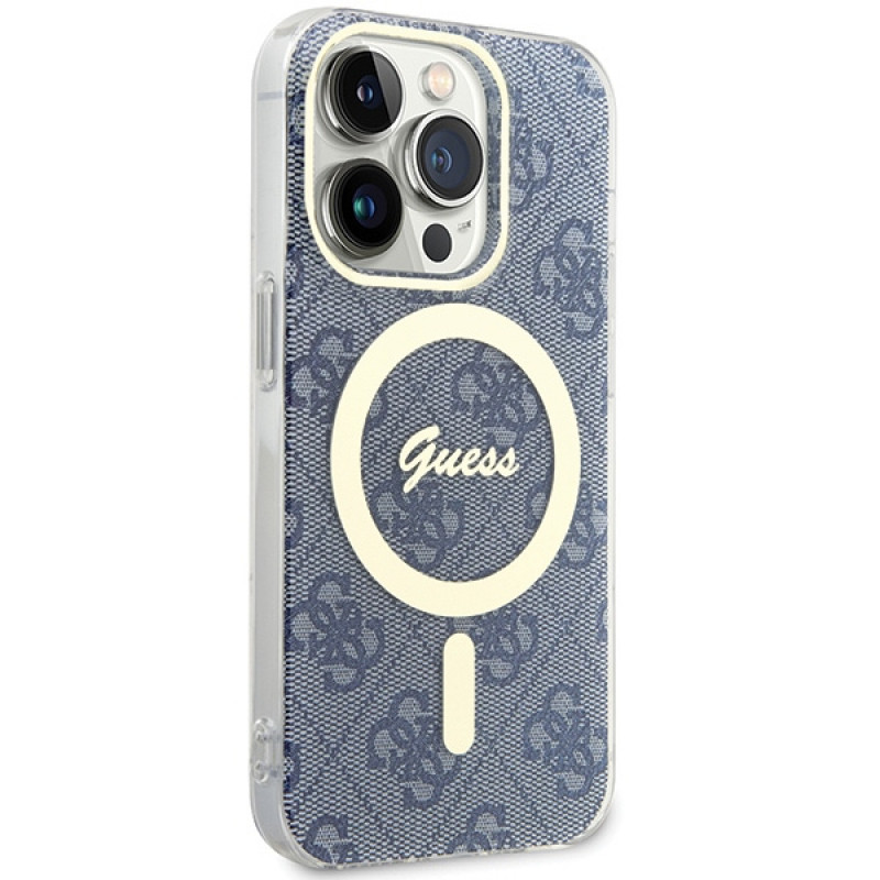 Guess GUHMP15XH4STB Apple iPhone 15 Pro Max hardcase IML 4G MagSafe, modrý (outlet)