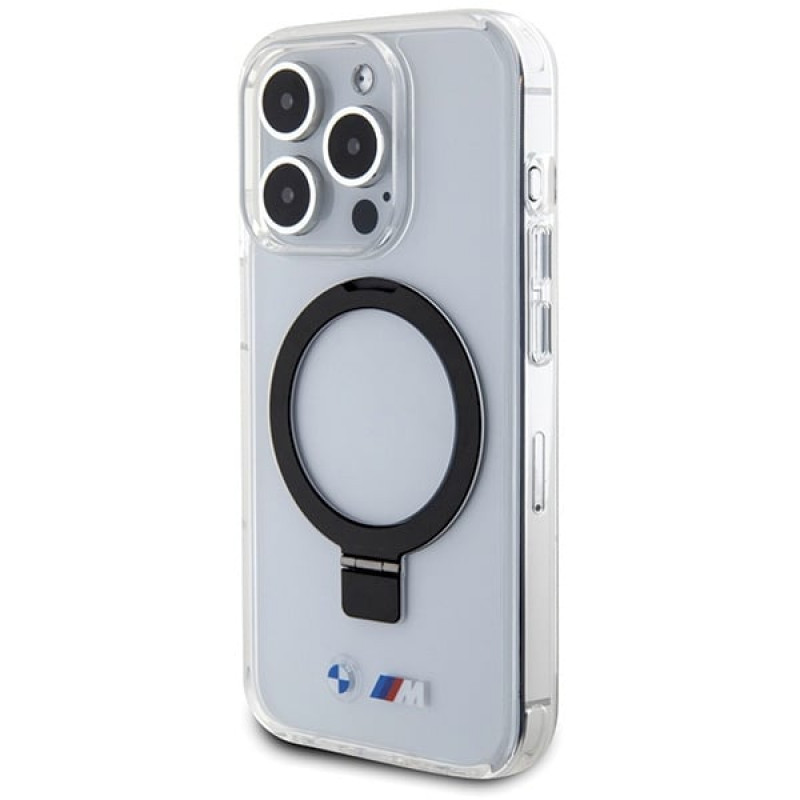 BMW BMHMP15LURST Apple iPhone 15 Pro puzdro Ring Stand M Collection MagSafe, priehľadné