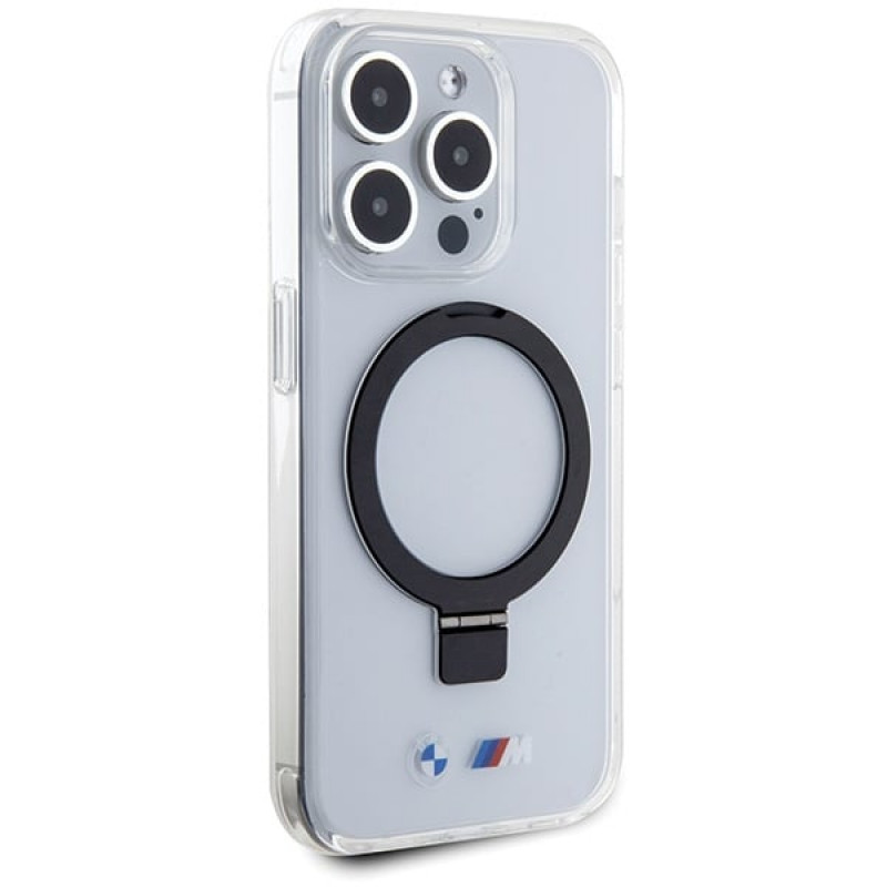 BMW BMHMP15LURST Apple iPhone 15 Pro puzdro Ring Stand M Collection MagSafe, priehľadné