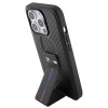 BMW BMHCP15LGSPCCK Apple iPhone 15 Pro hardcase Grip Stand Smooth & Carbon, čierny