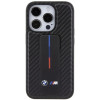 BMW BMHCP15LGSPCCK Apple iPhone 15 Pro hardcase Grip Stand Smooth & Carbon, čierny
