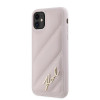 Karl Lagerfeld KLHCN61PQDSMGP Apple iPhone 11 / XR hardcase Diagonal Quilted Script, ružový