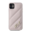 Karl Lagerfeld KLHCN61PQDSMGP Apple iPhone 11 / XR hardcase Diagonal Quilted Script, ružový