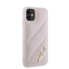 Karl Lagerfeld KLHCN61PQDSMGP Apple iPhone 11 / XR hardcase Diagonal Quilted Script, ružový