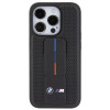BMW BMHCP15LGSPPRK Apple iPhone 15 Pro hardcase Grip Stand Smooth & Perforated, čierny